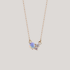 diamond and opal dainty necklace