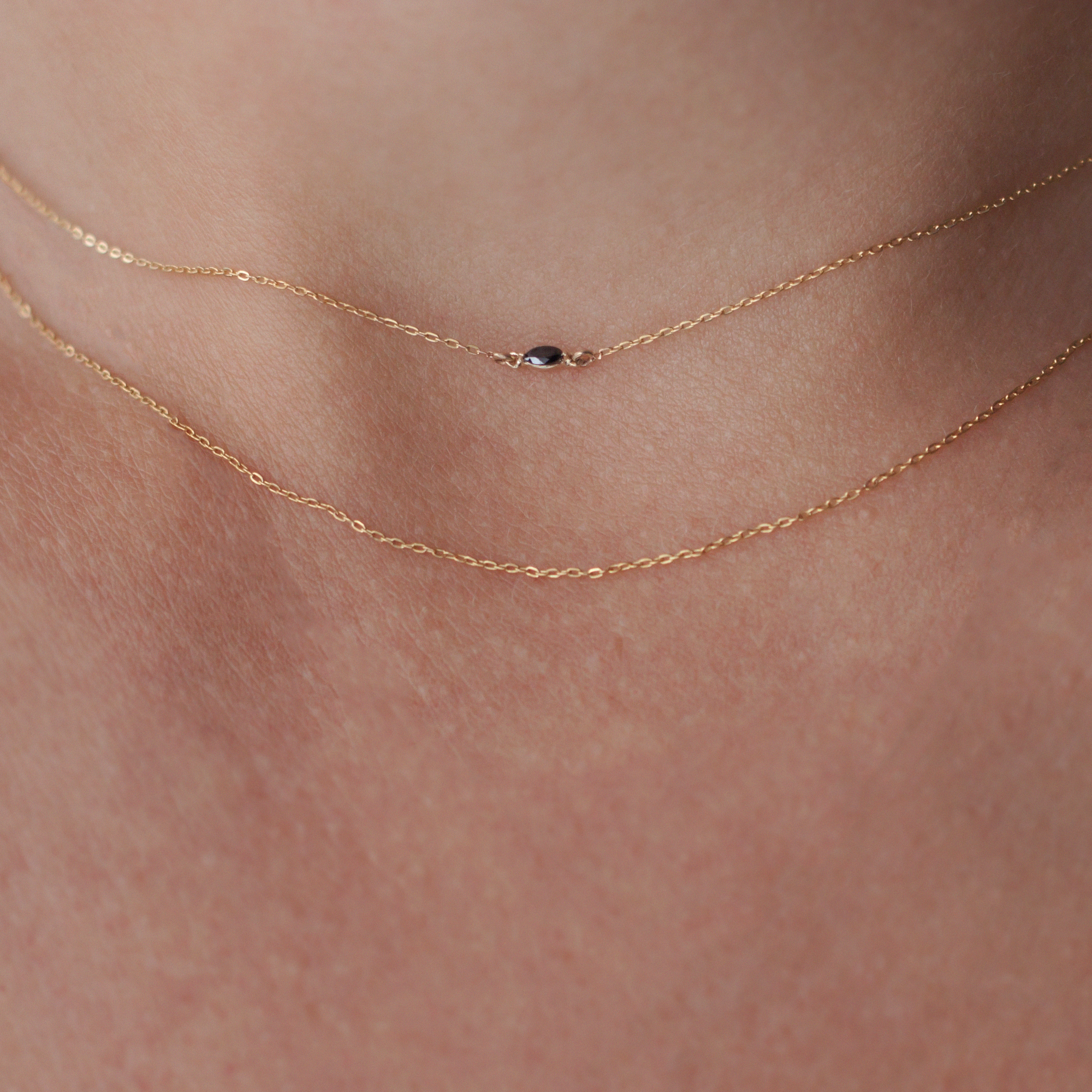 black diamond gold necklace