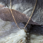 dainty gold necklace with black diamond