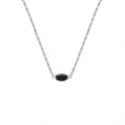 dainty gold necklace with black diamond