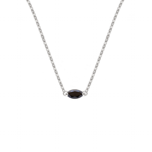 dainty gold necklace with black diamond