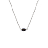 dainty gold necklace with black diamond