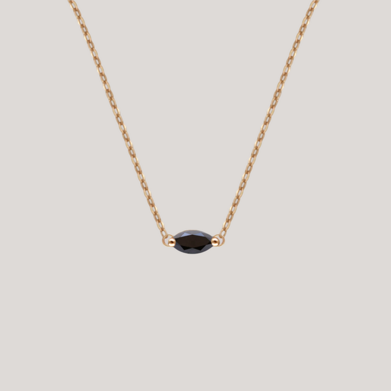 black diamond and gold necklace