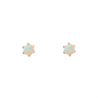 opal earrings rose gold