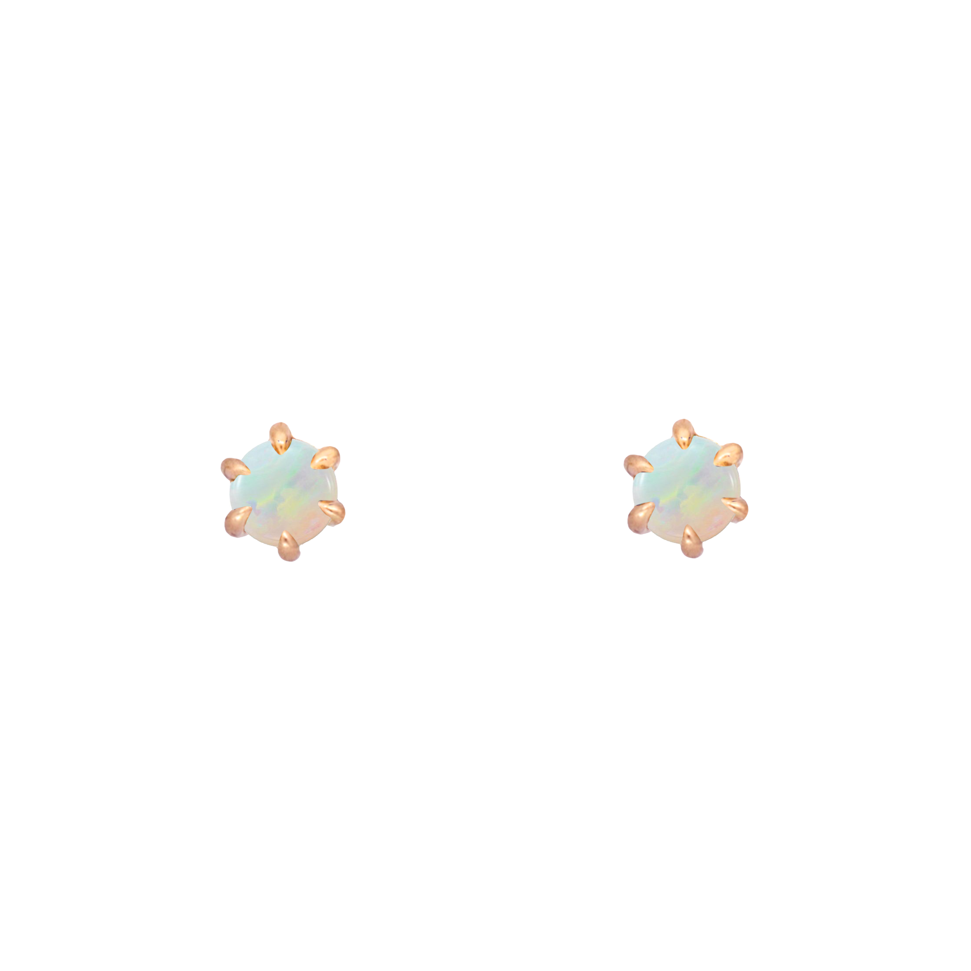 opal earrings rose gold