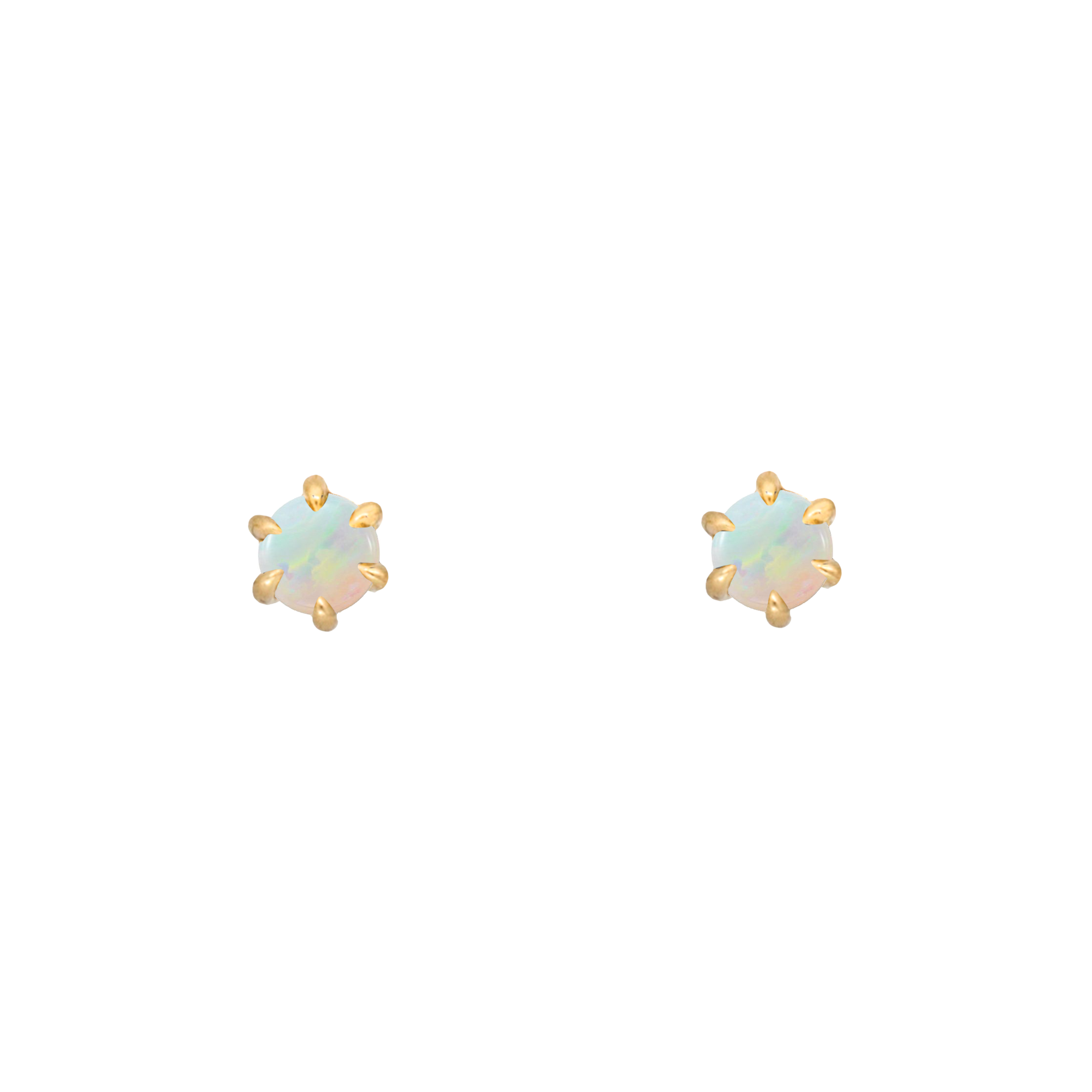 Opal gold earrings