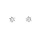 white gold rose cut diamond earrings