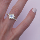hexagon diamond engagement ring 