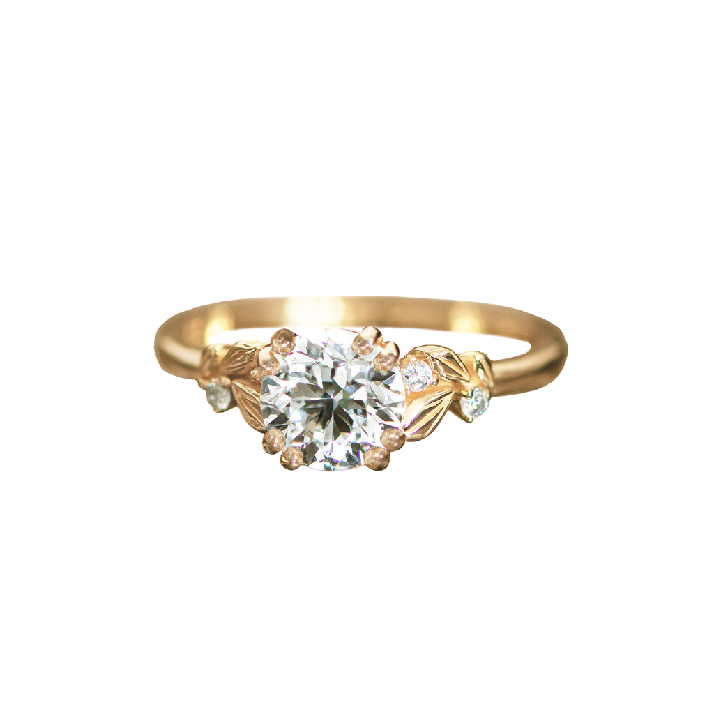 Florina Round: Classic Solitaire Engagement Ring, Thin Band | Ken & Dana