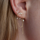 opal earrings in gold