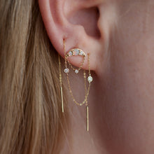 opal earrings in gold