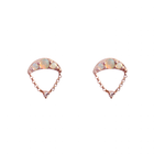 opal earrings in gold