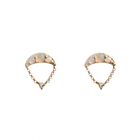 opal earrings in gold