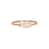 Delicate east west opal marquise everyday ring, made in 14k or 18k rose gold.