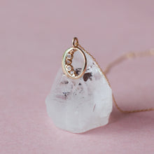 Crescent moon charm yellow gold