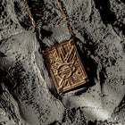 Diamond and sapphire charm 14k