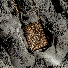 Diamond and sapphire charm 14k