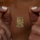 Diamond and sapphire necklace 14k yellow