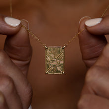 Diamond and sapphire necklace 14k yellow