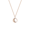 Dainty gold moon charm encrusted with the tiniest of diamonds made in 14K or 18K solid yellow gold.