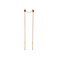 Rose gold threader earring