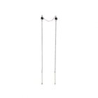 White gold threader earrings