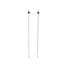 White gold threader earrings