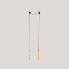 Gold threader earring black diamond