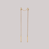 Delicate diamond gold threaders, ideal for threading through multiple piercings, using 14K gold.