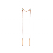 Rose gold threader earring