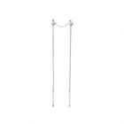 White gold threader earring