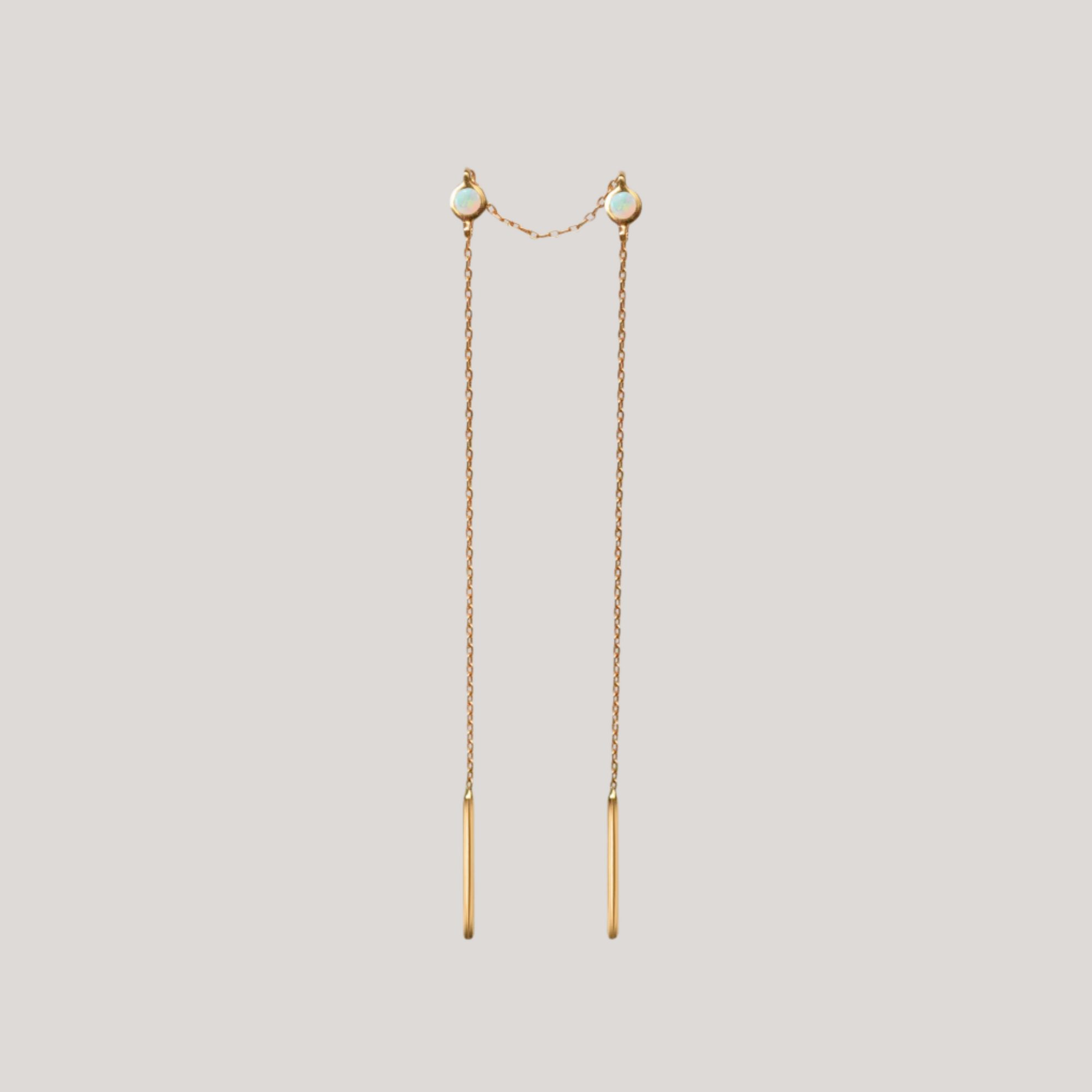 Gold threader earring