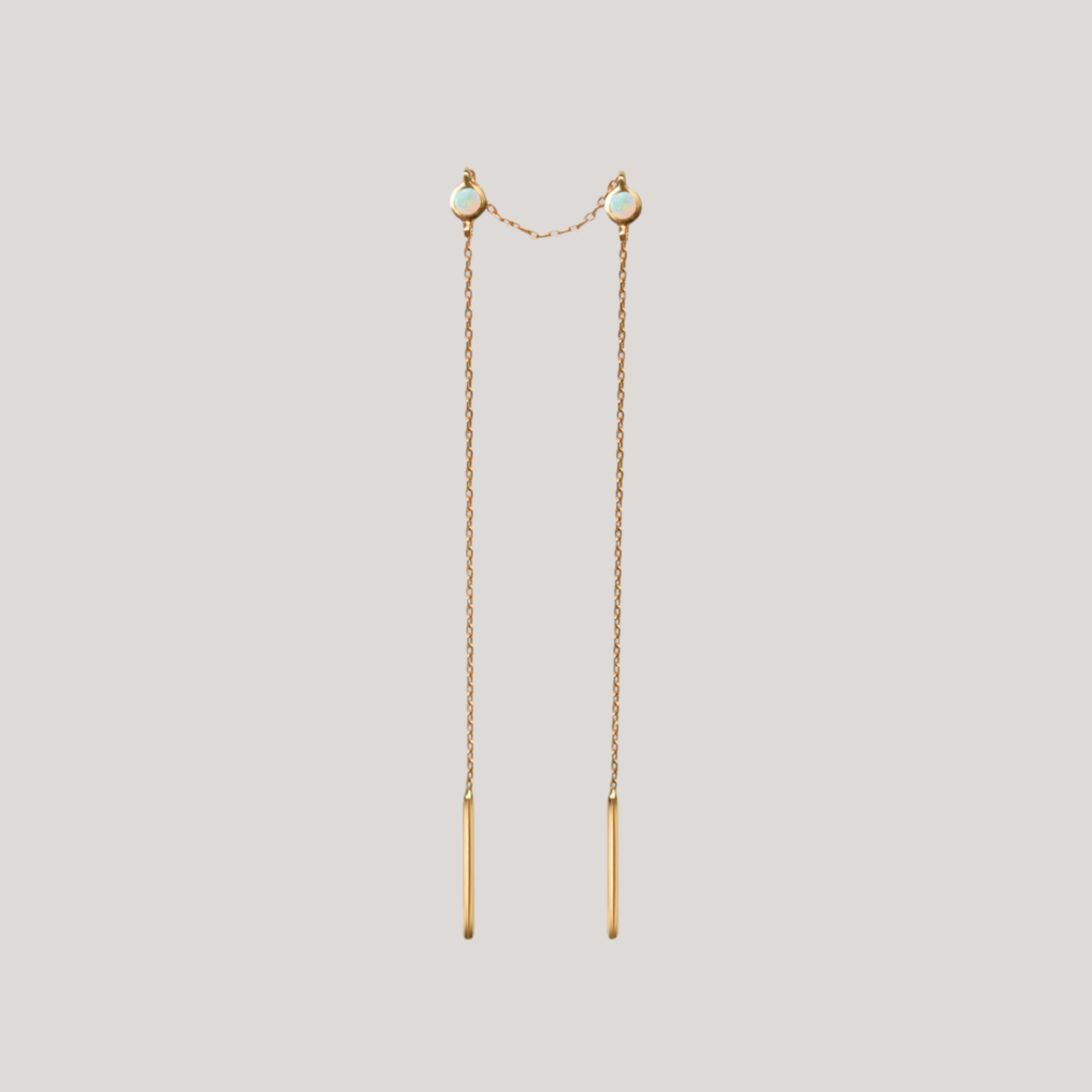 Gold threader earring
