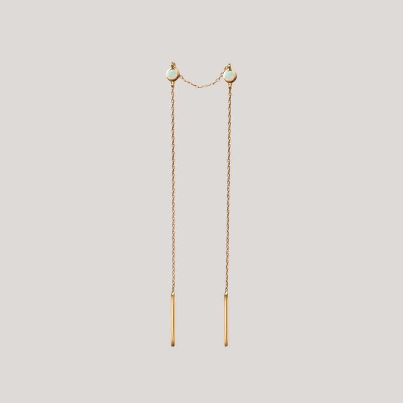 Gold threader earring