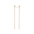 Threader earring yellow gold
