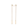 Delicate opal gold threaders, ideal for threading through multiple piercings, using 14K or 18k gold.